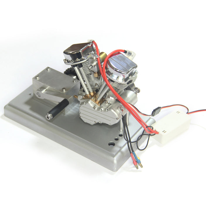 9cc V-Twin Engine Model with Upgrade Kick Starter Kit and Base