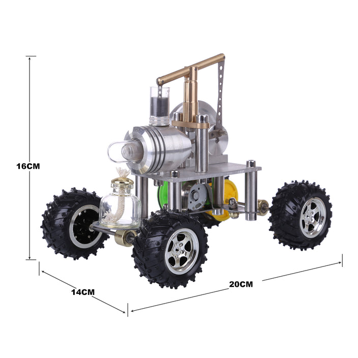 Hot Air Single Cylinder Stirling Engine Car Model Educational Toy