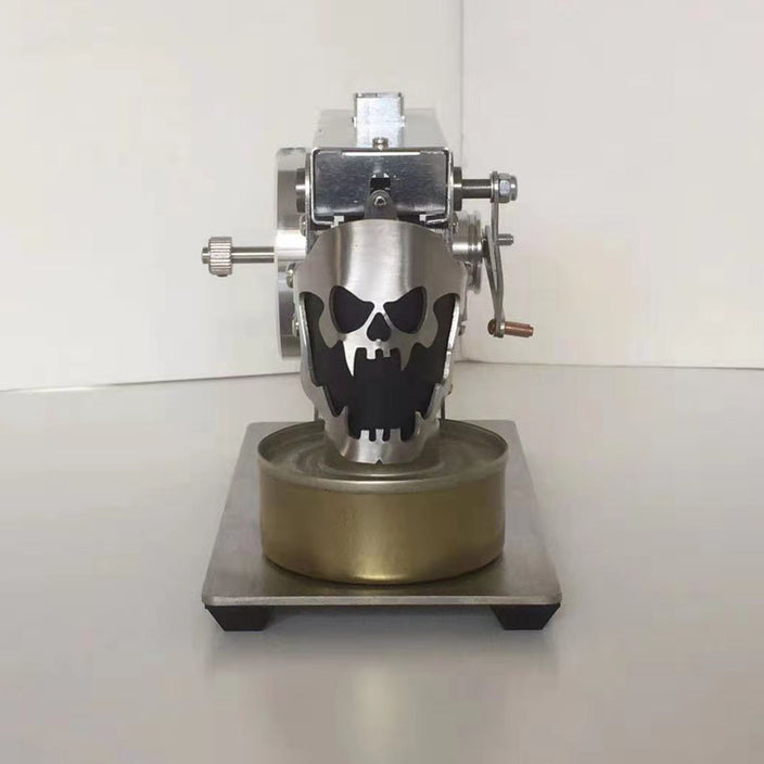 Vacuum Stirling Engine Model Flame Licker with Skeleton Windshield