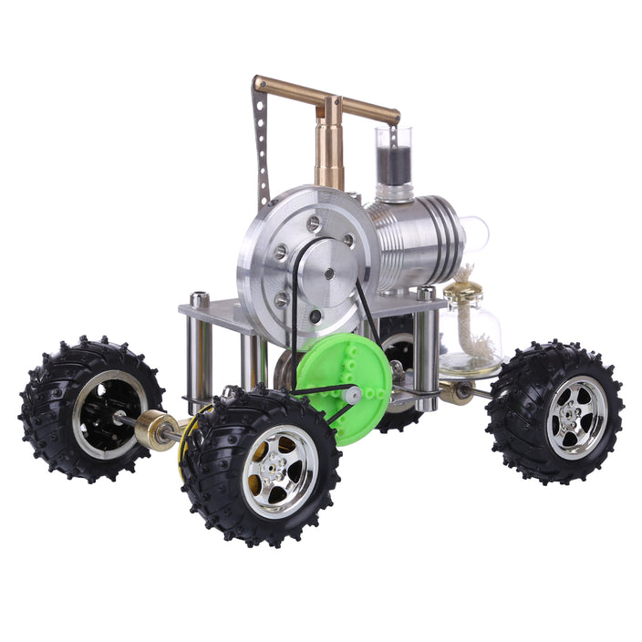 Hot Air Single Cylinder Stirling Engine Car Model Educational Toy