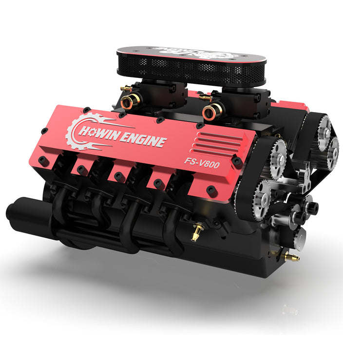 V8 Engine With Starter Kit Stand and Accessories