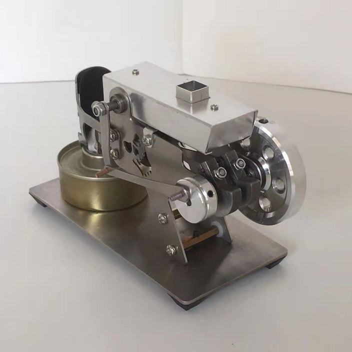 Vacuum Stirling Engine Model Flame Licker with Skeleton Windshield