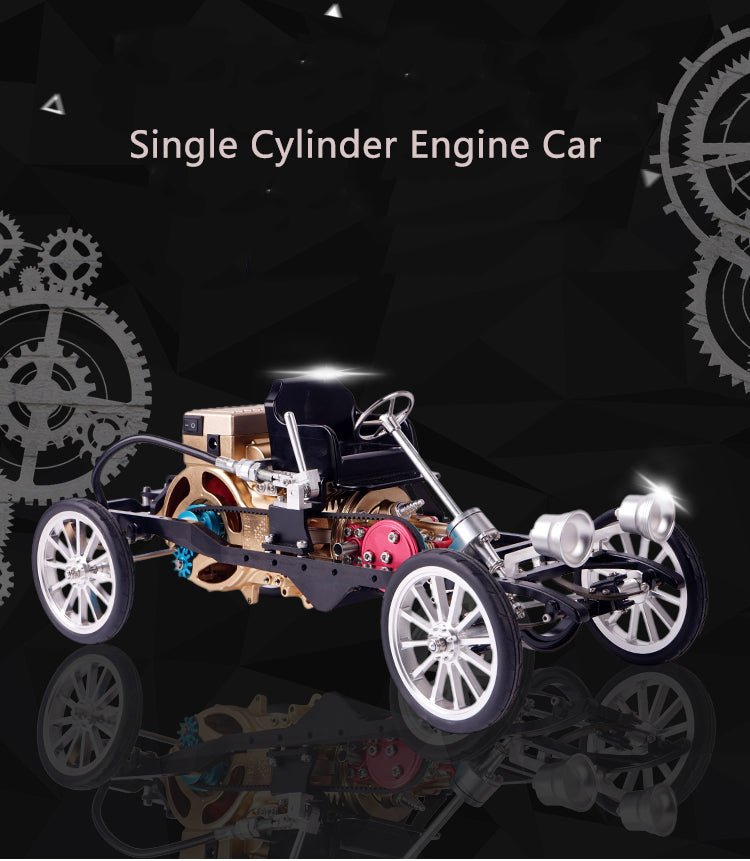 Teching Assembled Classic Car Replica – Premium DIY Mechanical Model with Intricate Design and Durable Construction