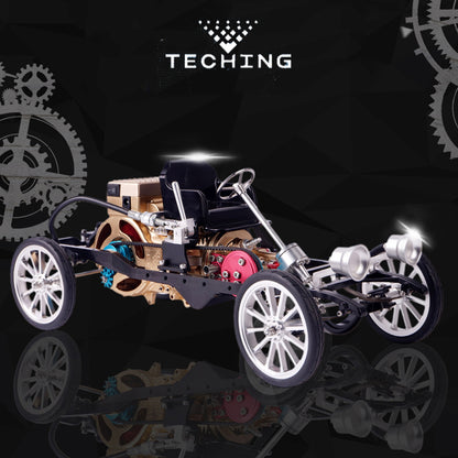 Teching Assembled Classic Car Replica – Premium DIY Mechanical Model with Intricate Design and Durable Construction