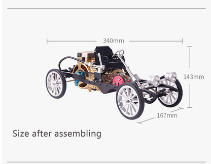 Teching Assembled Classic Car Replica – Premium DIY Mechanical Model with Intricate Design and Durable Construction