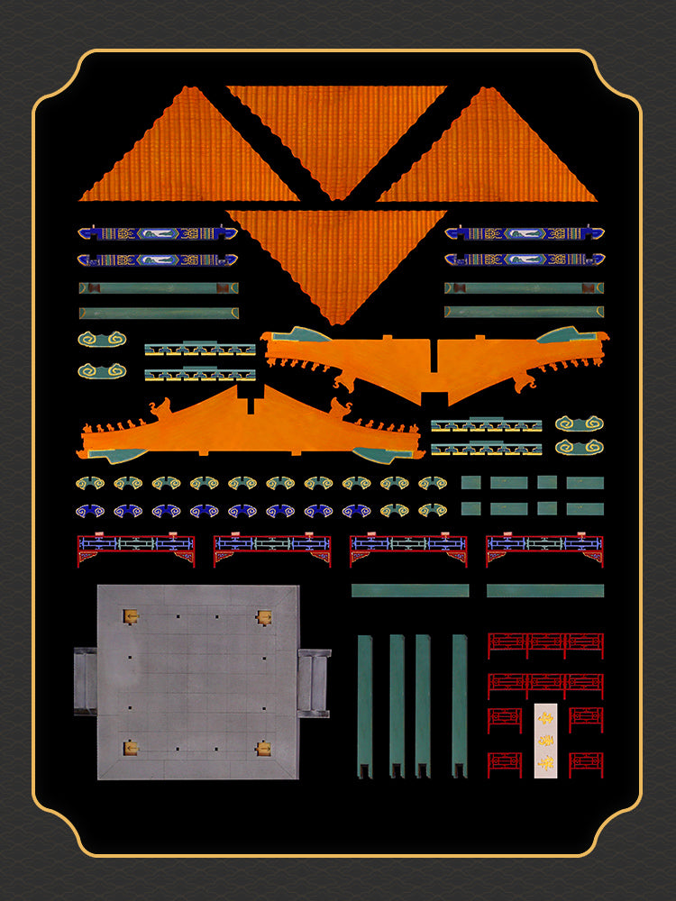 Xiu Shou Pavilion Model - 300+ Pieces Iconic Architecture of Beijing Ning Shou Palace Garden