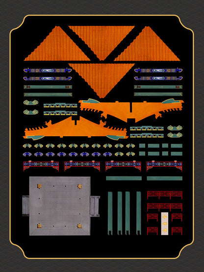 Xiu Shou Pavilion Model - 300+ Pieces Iconic Architecture of Beijing Ning Shou Palace Garden