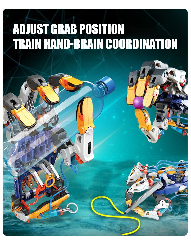 Hydraulic Cyborg Hand -  Educational Assembly Toy for Kids - Boys Birthday Gift