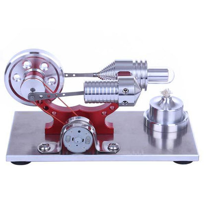 Stirling Engine Solid Metal Construction Electricity Generator With LED