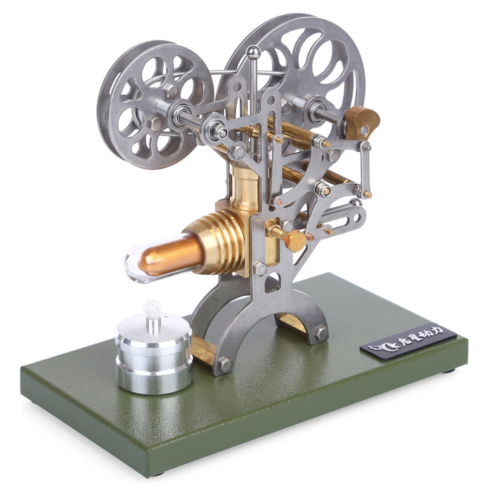 Stirling Engine Retro Film Projector Engine Model External Combustion Engine with Metal Base - Perfect Gift Choice