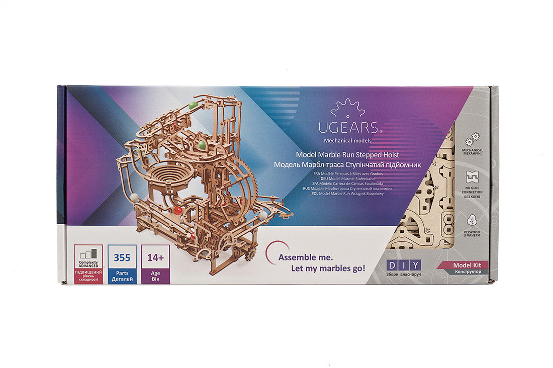 Ugears - Marble Run Stepped Hoist model kit