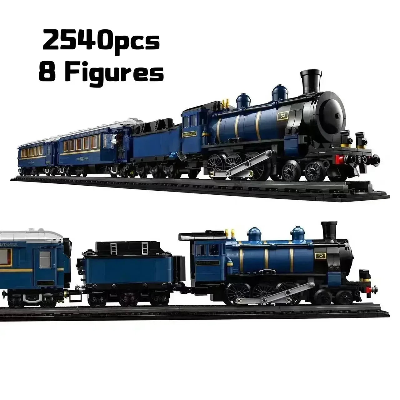 Vintage Steam Train Large Children's Puzzle High-Difficulty Building Blocks Toy for Boys and Girls Gift