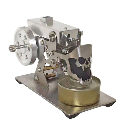 Vacuum Stirling Engine Model Flame Licker with Skeleton Windshield