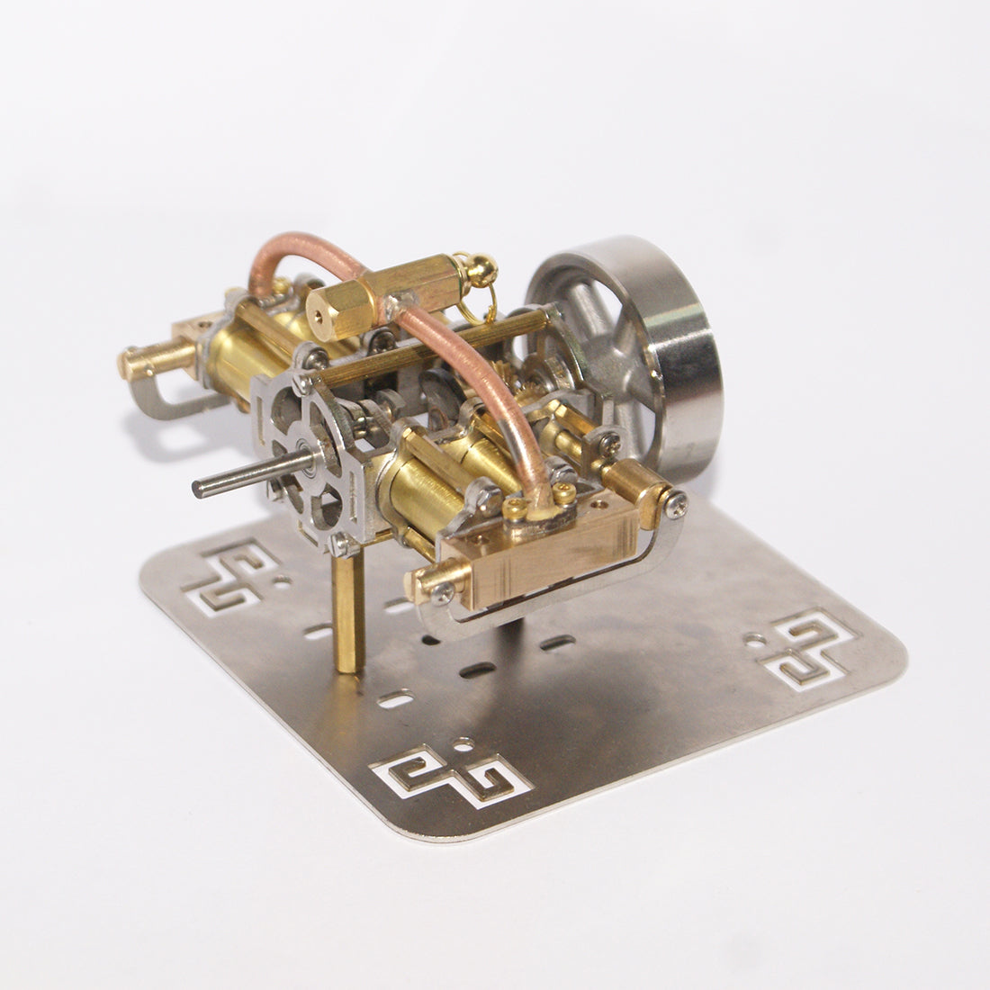 Mini 4 Cylinders Horizontally Opposed Steam Engine Model without Boiler