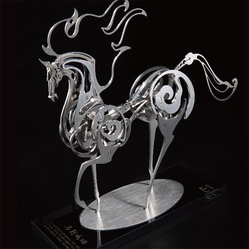 Stainless Steel Horse Assembly Model - Spirit of the Dragon Horse Mechanical Figure