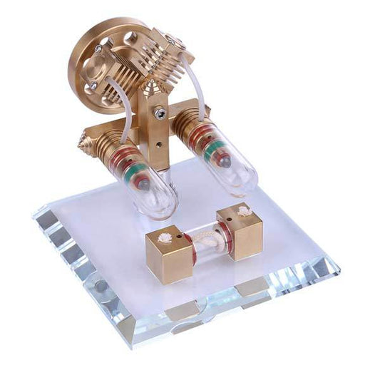 V2 Stirling Engine Free Piston Engine Model Toy