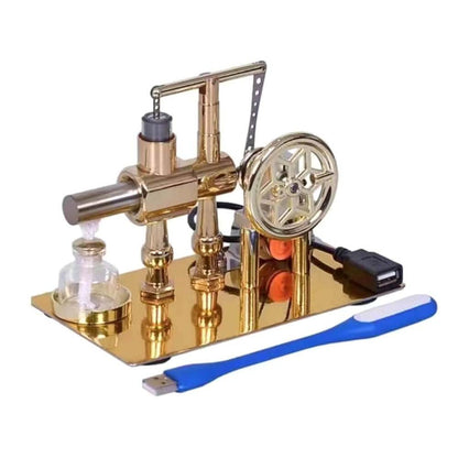 Stirling engine model - power generation+LED light