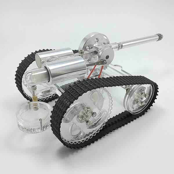 Stirling Engine Battle Tank External Combustion Engine Motor Model Toy