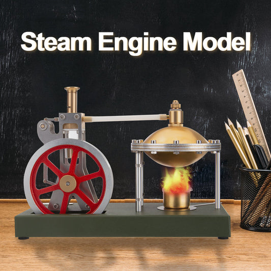Assembly Steam Engine Kit Retro Vertical with Spherical Boiler DIY KIT
