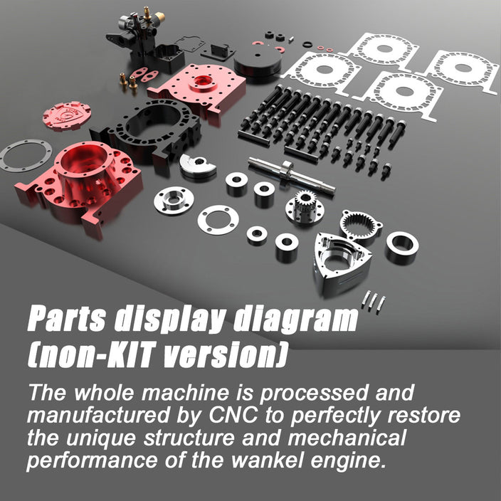 Single Rotor Wankel Rotary Engine Model Water-cooled