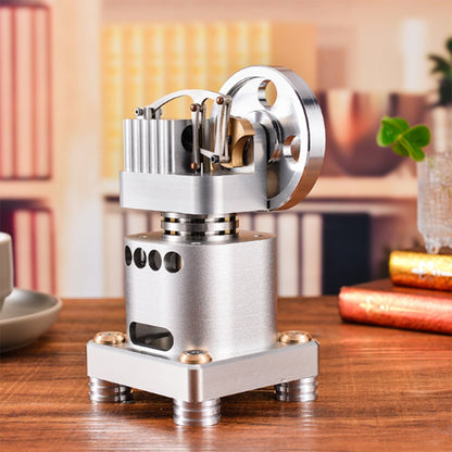 Vertical Metal Stirling Engine Motor with Alcohol Burner