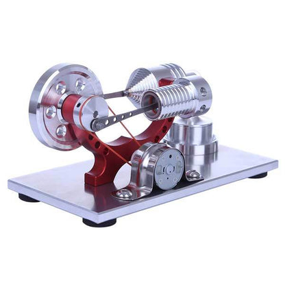 Stirling Engine Solid Metal Construction Electricity Generator With LED