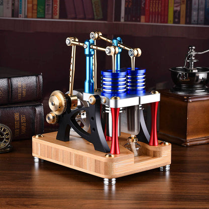 Alpha Balance Beam Hot Air Stirling Engine External Combustion Engine Model