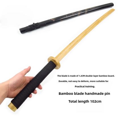 Kenjutsu Iaido Martial Arts Practice Sword - Authentic Samurai Bamboo Training Katana with Sheath