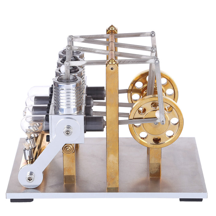 4 Cylinder Row Balance Stirling Engine Model External Combustion Engine