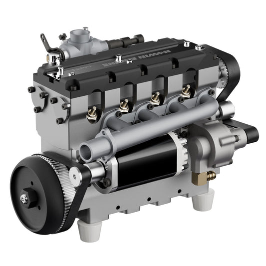 L4 Engine 4 Cylinder 4 Stroke Water-cooled Electric Nitro IC Engine Model