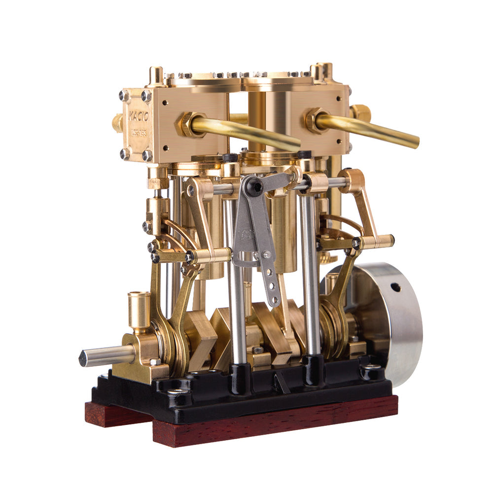 Vertical Steam Engine 2-cylinder Reciprocating Steam Engine Model Boat