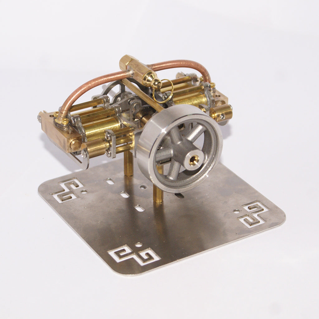 Mini 4 Cylinders Horizontally Opposed Steam Engine Model without Boiler