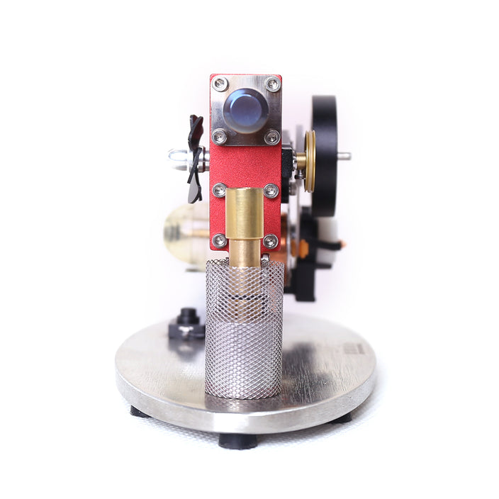 α Type 2 Cylinder Rocker Arm Linkage Stirling Engine Generator Model with LED and Display