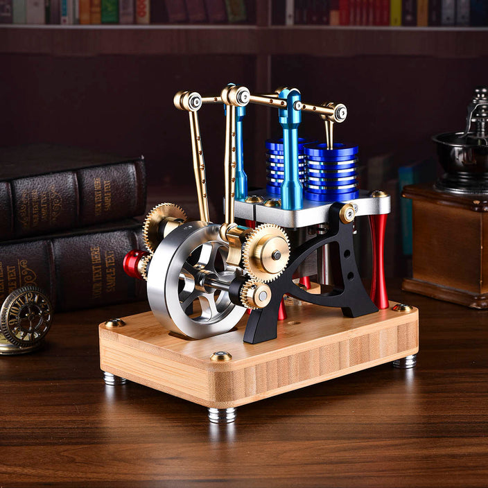 Alpha Balance Beam Hot Air Stirling Engine External Combustion Engine Model