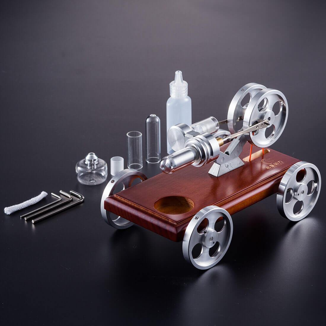 Stirling Engine Car Model DIY  Vehicle Kit Toy