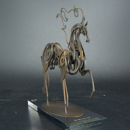 Stainless Steel Horse Assembly Model - Spirit of the Dragon Horse Mechanical Figure