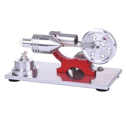 Stirling Engine Solid Metal Construction Electricity Generator With LED