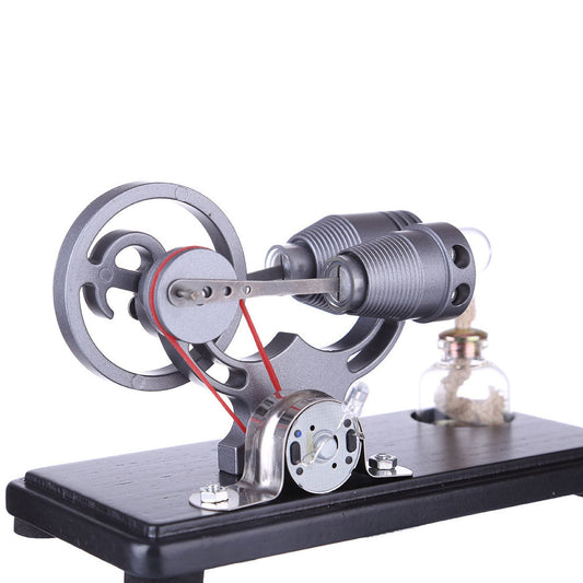 Retro γ-shape Stirling Engine Kit Generator with LED Lights