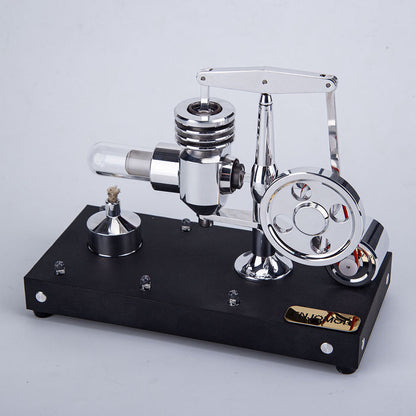 Metal Balance Hot-air Stirling Engine Model with LED Lighting Set Educational Toys Ideal Engine Model Gift for Your Kids