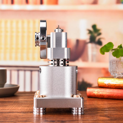 Vertical Metal Stirling Engine Motor with Alcohol Burner