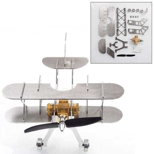 Metal Stirling Airplane Model Set Science Education Toy Boutique Decoration