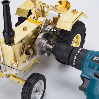 T16 Antique Roller Tractor Model with Mini Horizontal Air-cooled Single-cylinder Gasoline IC Engine