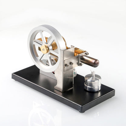 Hot Air Stirling Engine Generator Model - Horizontally Opposed Diamond Structure Gear Drive