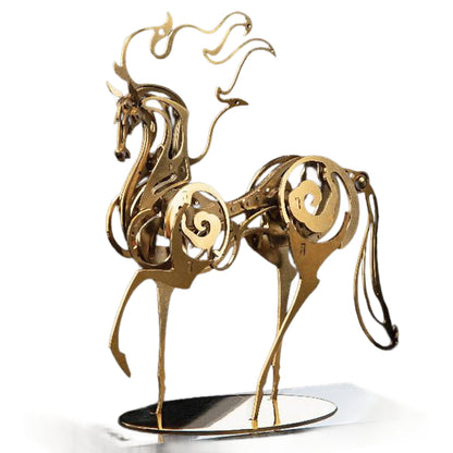 Stainless Steel Horse Assembly Model - Spirit of the Dragon Horse Mechanical Figure