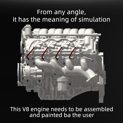 V8 Engine Model Kit that Works - Paint Your Own V8 Engine