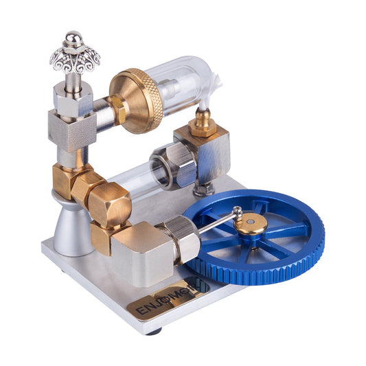 Mini Stirling Engine Model External Combustion Engine with Horizontal Flywheel