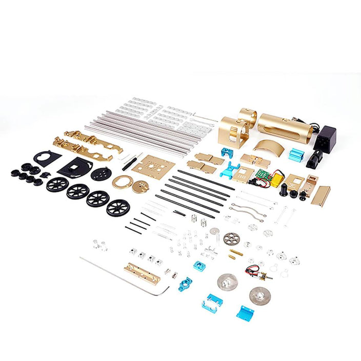 Steam Locomotive Train Assembly Engine Full Metal  Kit Gift Collection