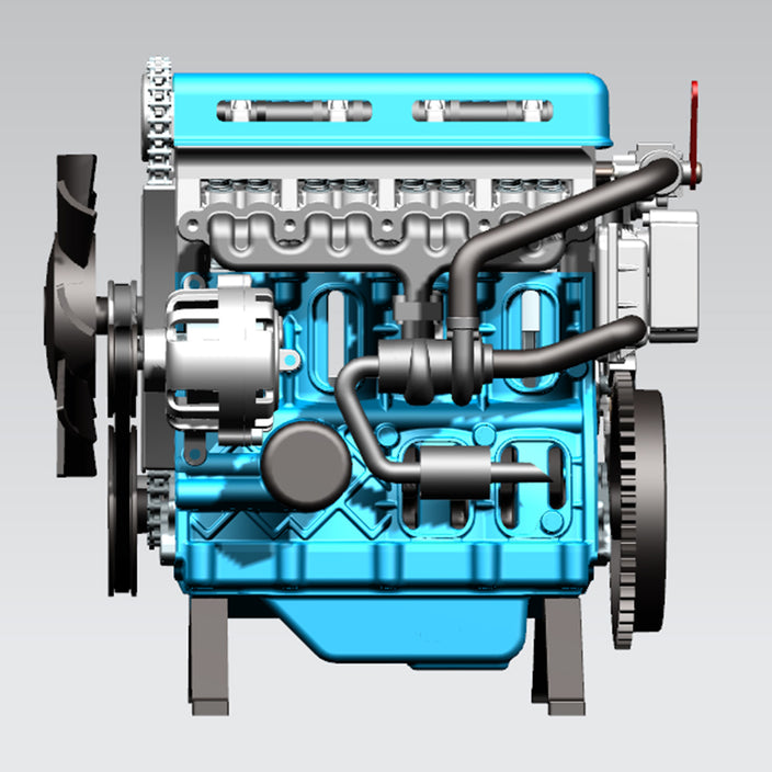 TECHING L4 Engine Model Kit that Works - Build Your Own Engine - Full Metal 4 Cylinder Car Engine Kit Car Engine Model