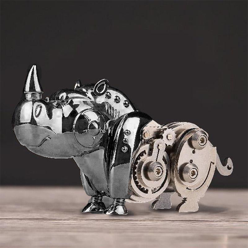 Sharp Brother Mechanical Rhino Figurine - Rhino Mecha Model