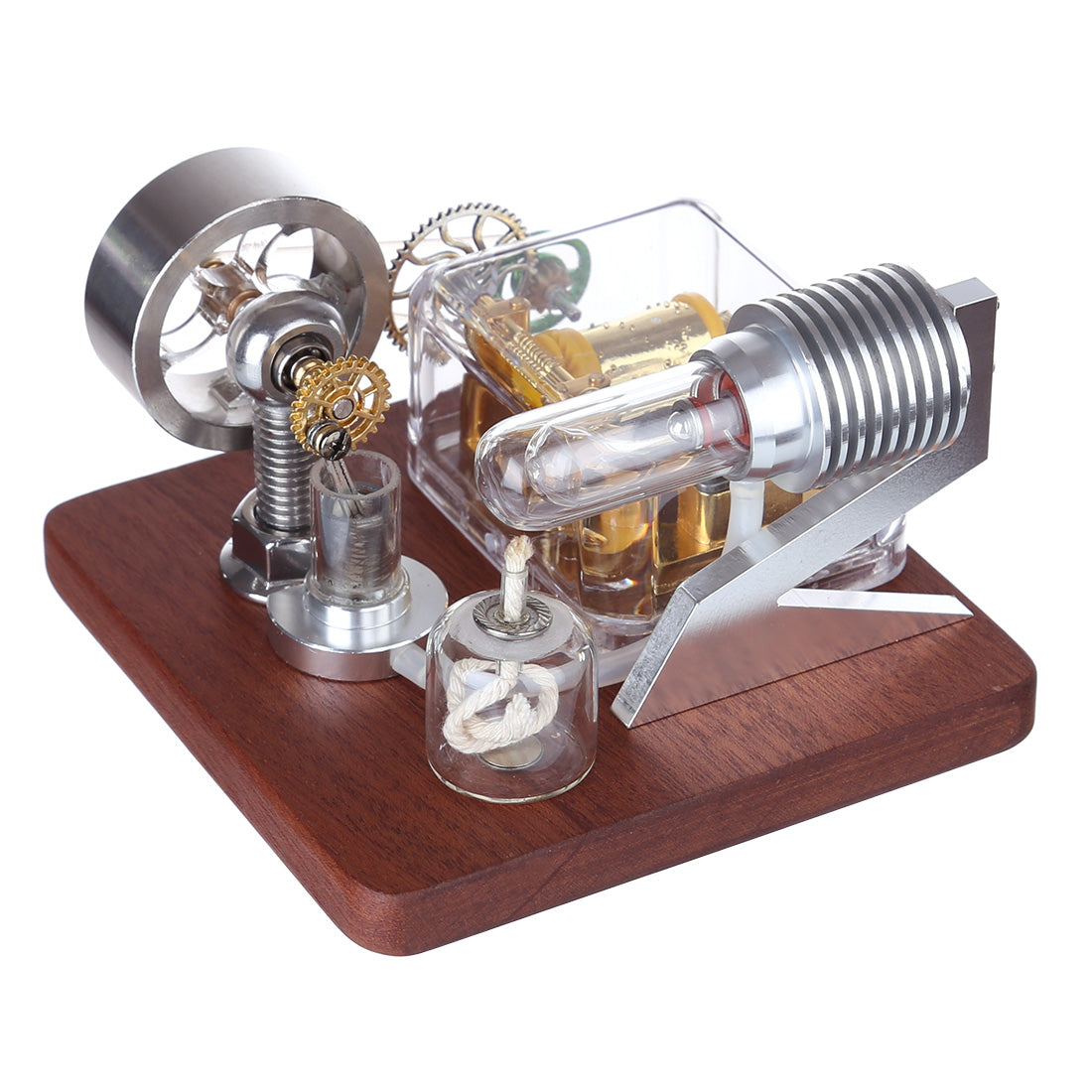 Stirling Engine Model with Rotating Mechanical Music Box Science Education Toy